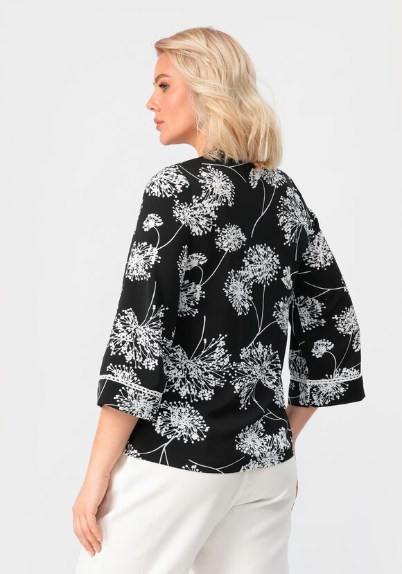 Блуза свободного кроя с рукавами 7/8 шир.  580, рис. 21