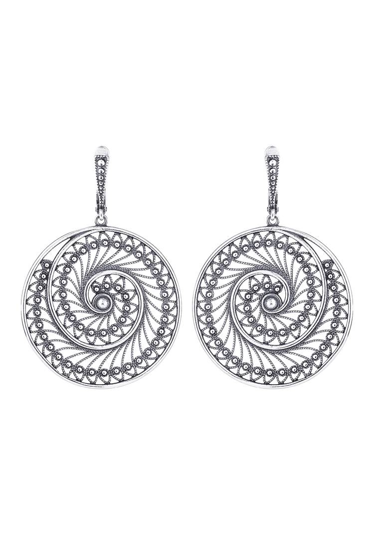 Серьги серебряные  Лилит шир.  750, рис. 1