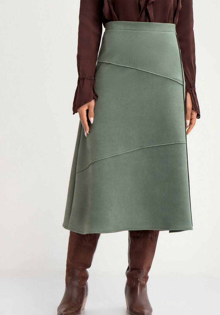 Юбка с конструктивными отстрочками шир.  750, рис. 4