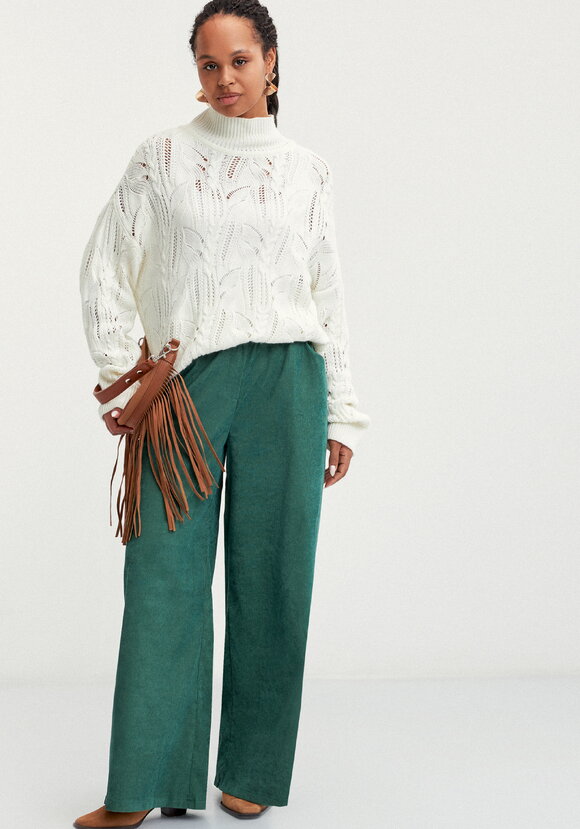 Брюки вельветовые широкие на резинке шир.  580, рис. 9