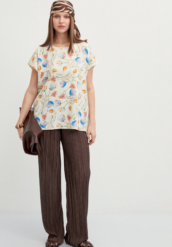 Блуза изо льна с коротким рукавом шир.  580, рис. 15