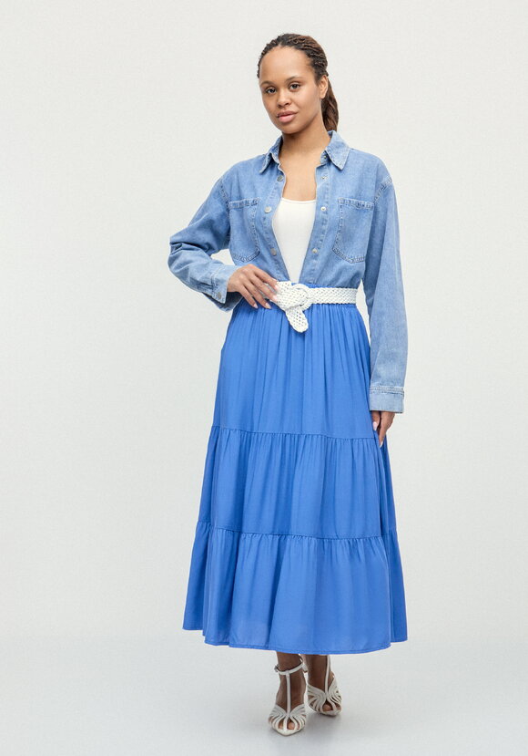 Юбка ярусная из штапеля шир.  580, рис. 16