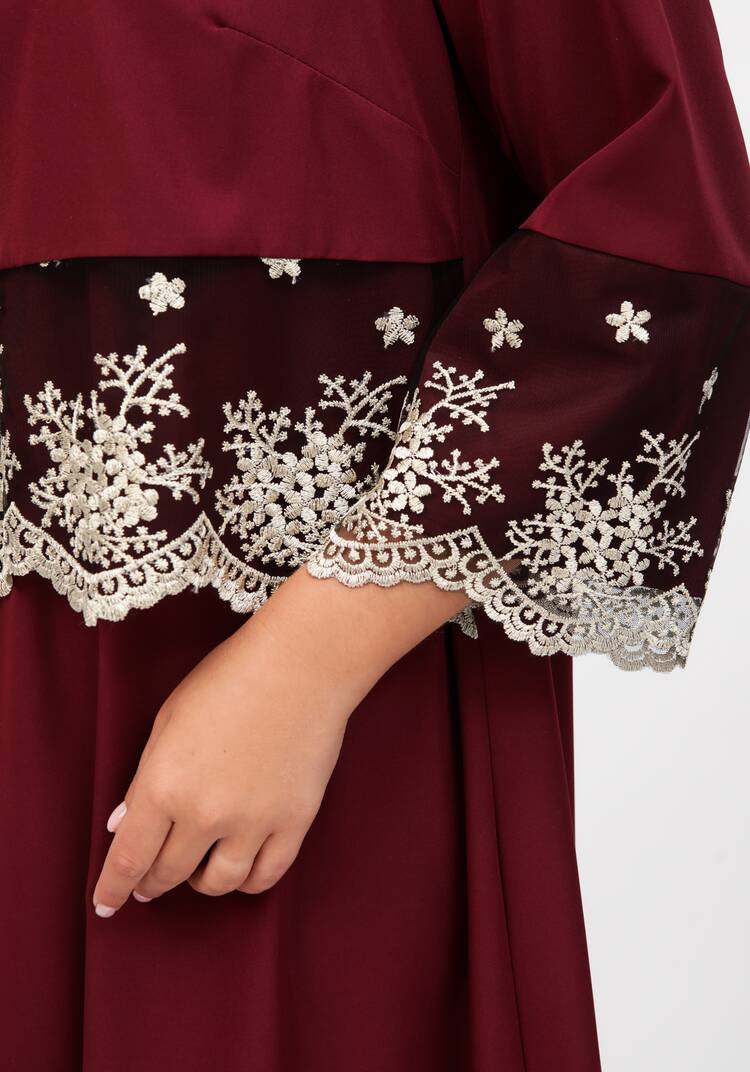 Платье с отделкой кружевом шир.  750, рис. 5