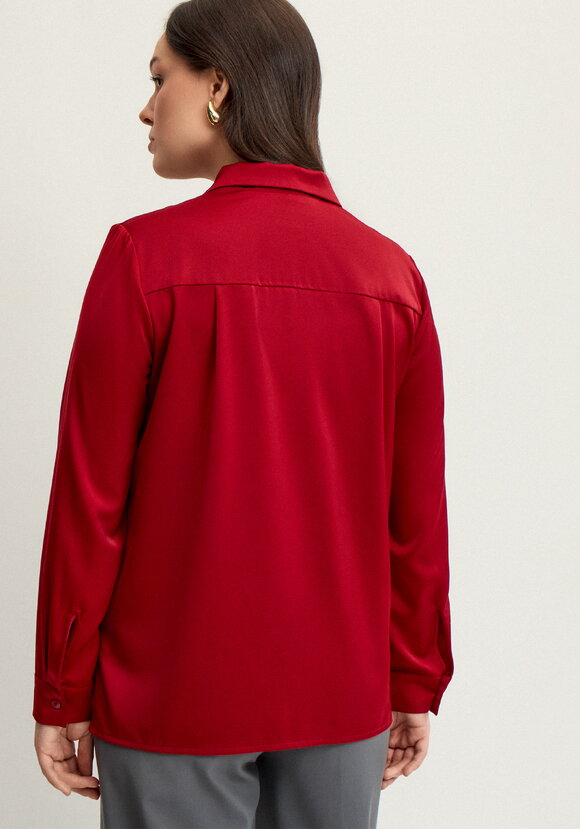 Блуза шелковая с отложным воротом шир.  580, рис. 17