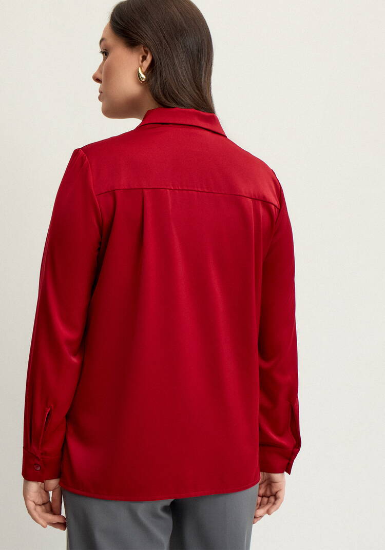 Блуза шелковая с отложным воротом шир.  750, рис. 17