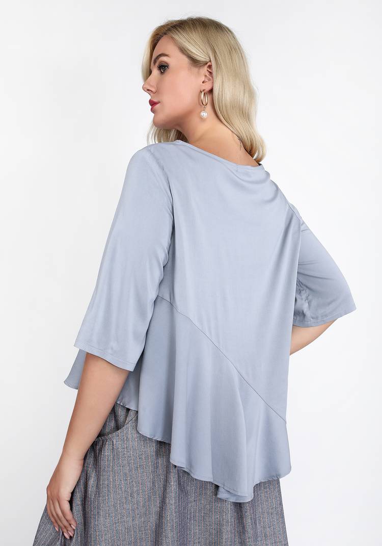 Блуза с асимметричным воланом шир.  750, рис. 3