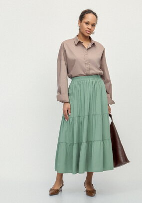 Юбка ярусная из штапеля