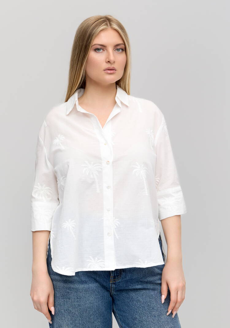 Блуза с вышивкой Ла Пальма шир.  750, рис. 4