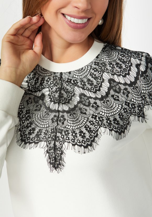 Свитшот с отделкой из гипюра шир.  580, рис. 9
