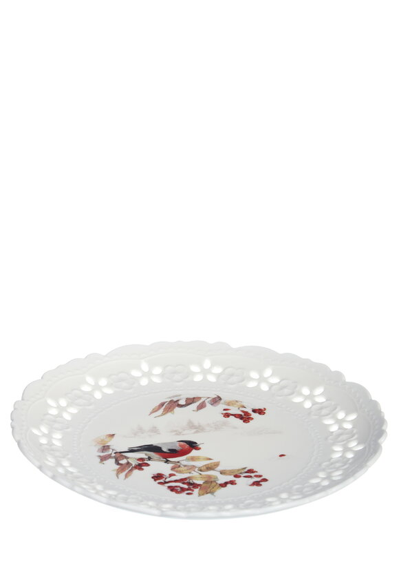 Набор фарфоровых тарелок Снегири, 2 шт. шир.  580, рис. 6