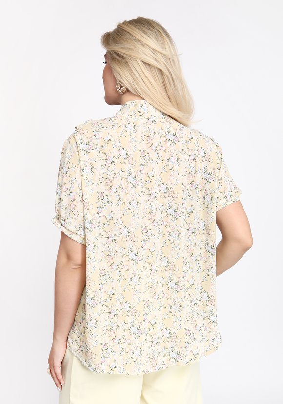 Блуза с рюшей по воротнику шир.  580, рис. 4