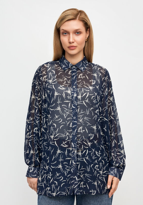 Рубашка из шифона Иветта шир.  580, рис. 15