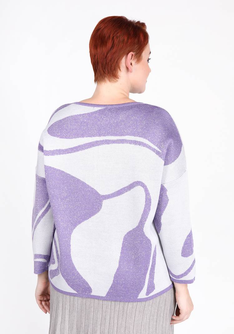 Джемпер с принтом абстракция шир.  750, рис. 17