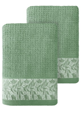 Полотенца махровые с бордюром, 2 шт.