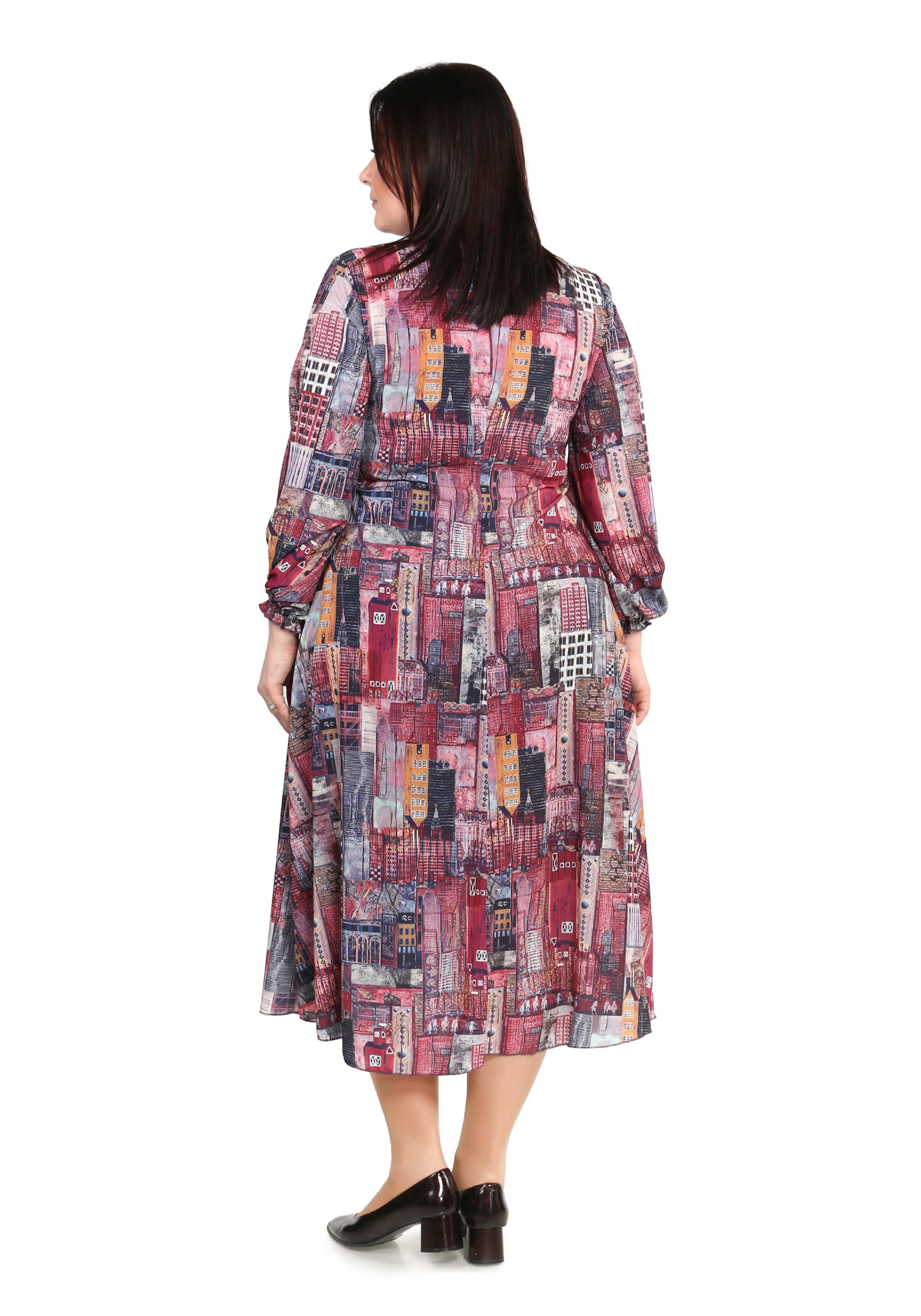 Платье "Невероятная картина" Elletto Life, размер 48, цвет хаки - фото 8