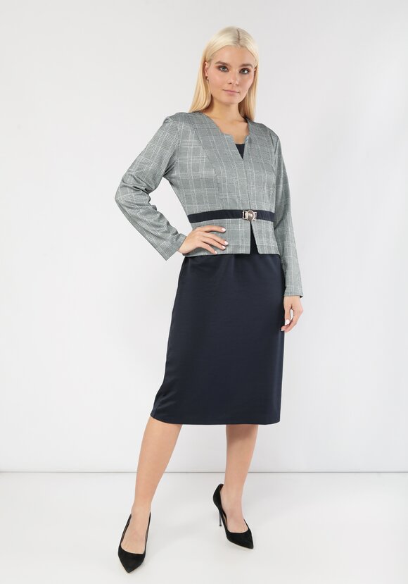 Платье с имитацией пиджака Барбара шир.  580, рис. 1