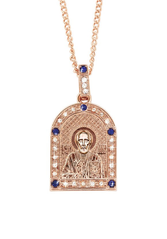 Нательная икона Николай чудотворец шир.  580, рис. 2