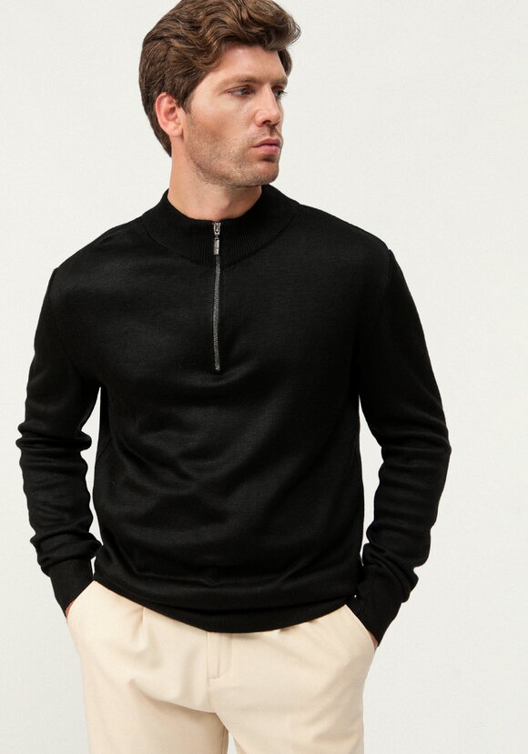 Свитер с воротником стойкой на молнии шир.  580, рис. 16