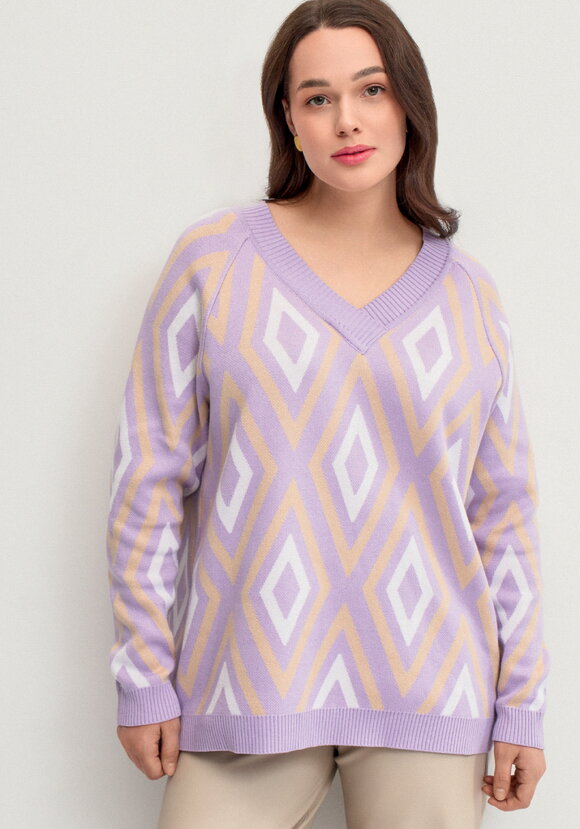 Джемпер с геометрическим рисунком шир.  580, рис. 25