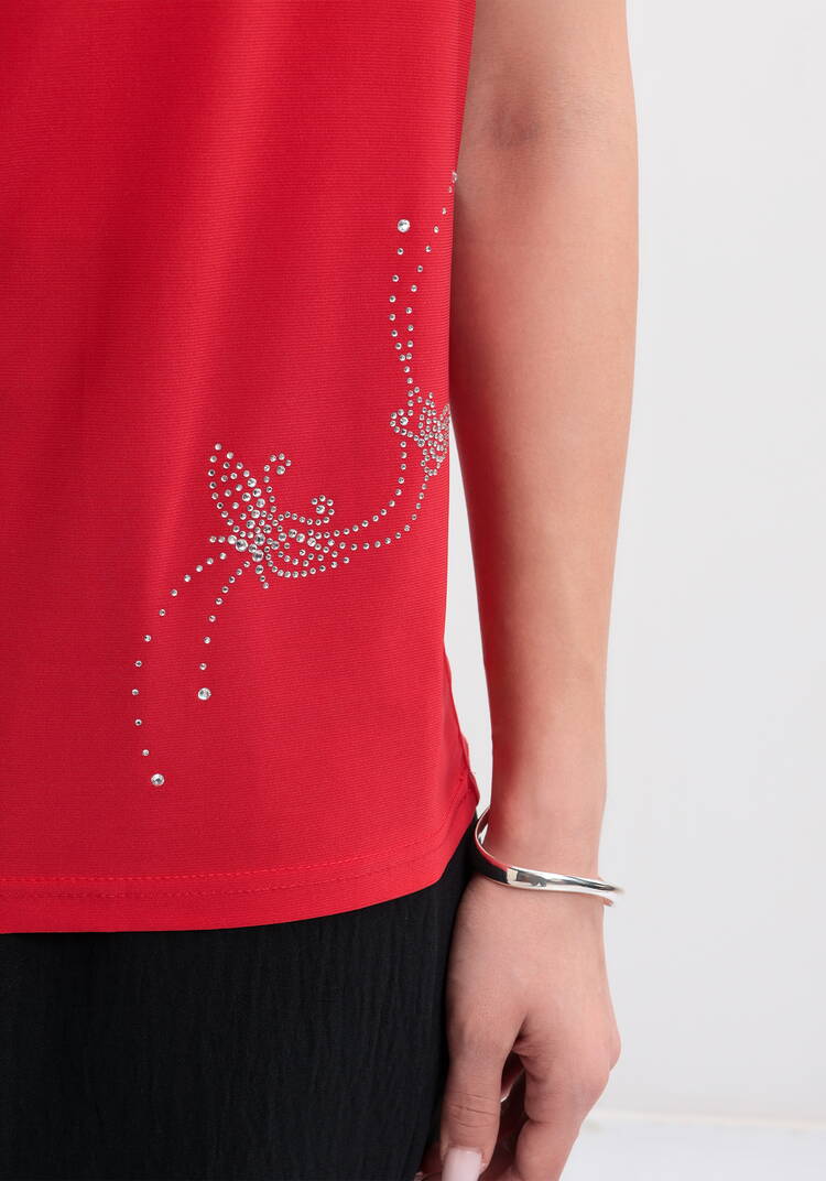 Блуза с оригинальным рукавом и стразами шир.  750, рис. 10