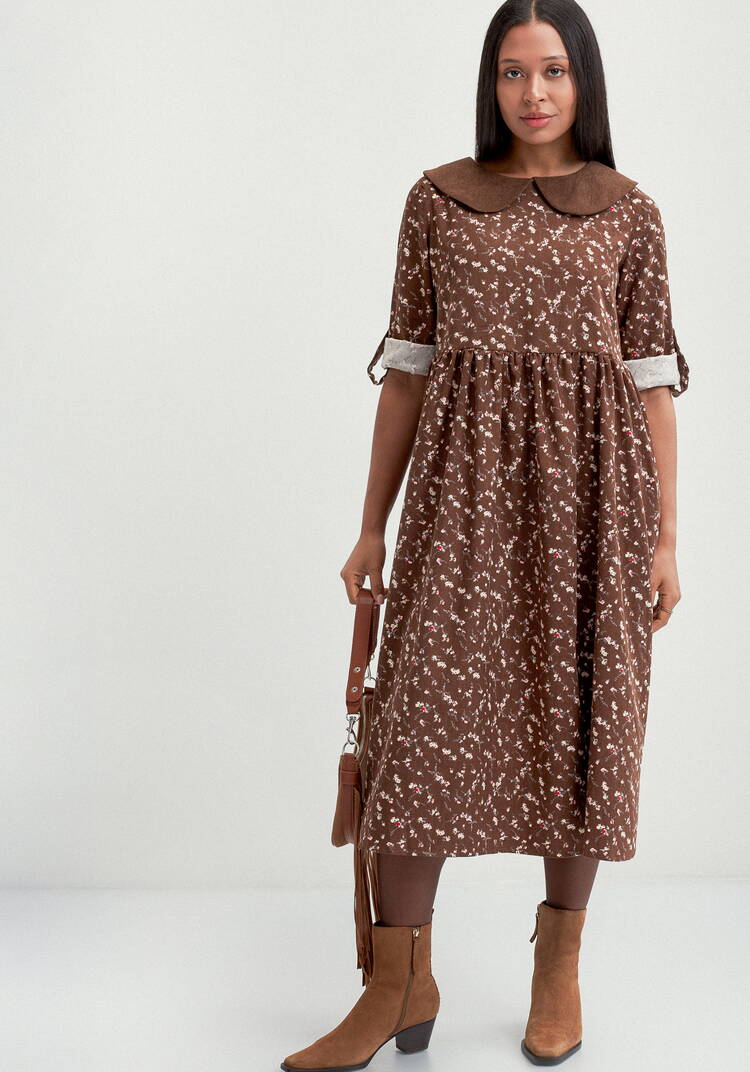 Платье оверсайз с круглым воротником шир.  750, рис. 10