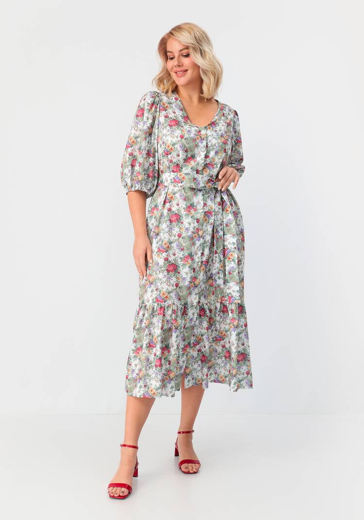 Платье с объемным рукавом свободного кроя шир.  750, рис. 8