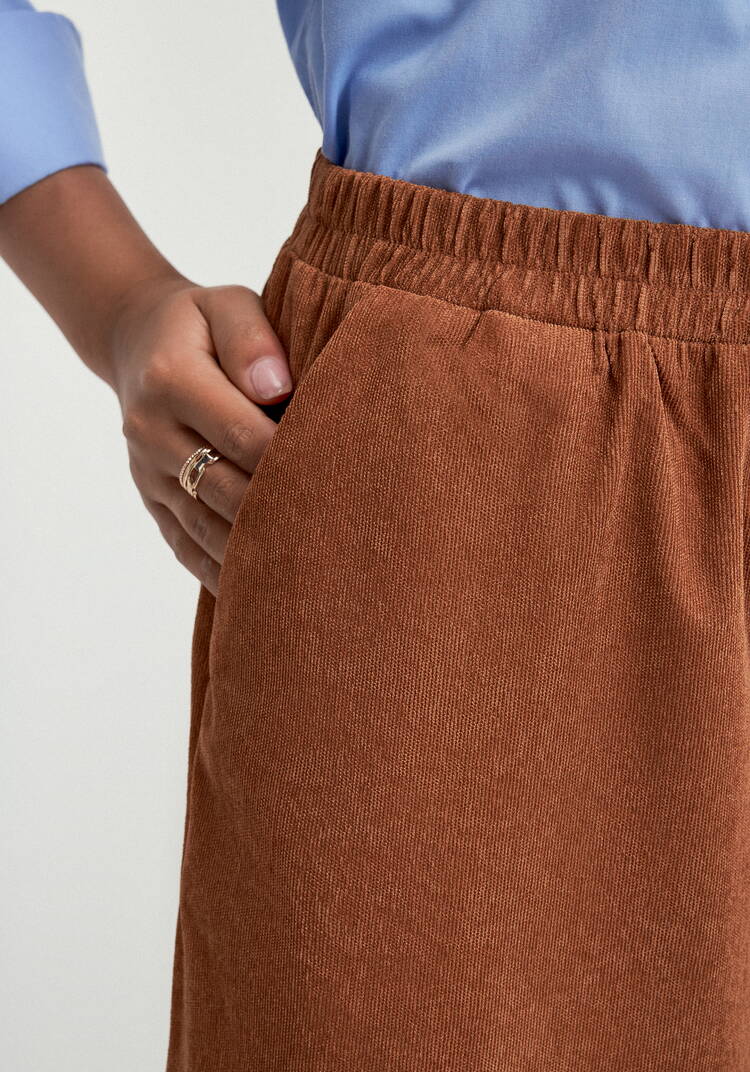 Юбка-брюки из микровельвета шир.  750, рис. 13