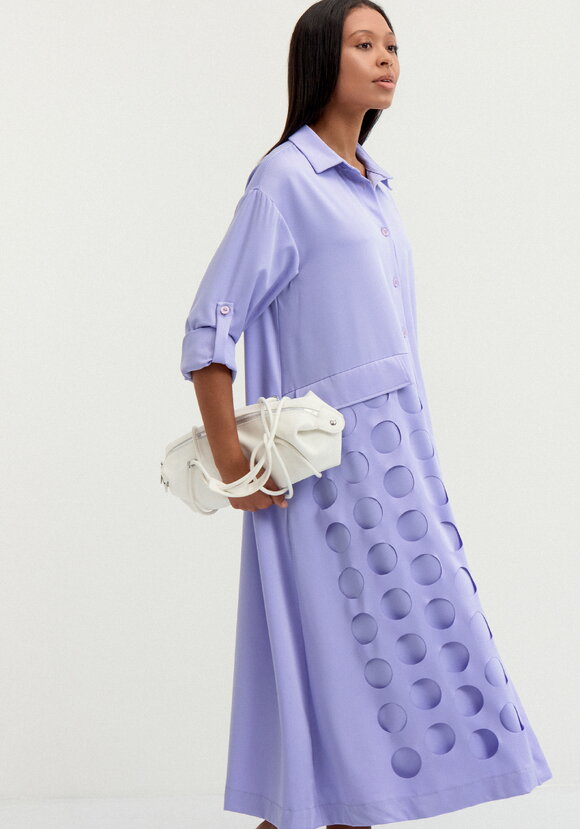 Платье А-силуэта с перфорацией шир.  580, рис. 10
