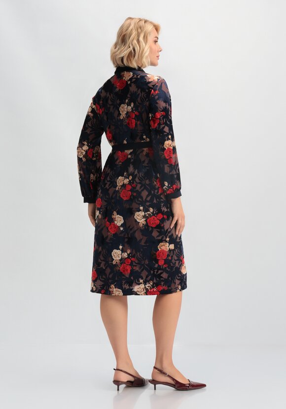 Платье-рубашка с цветочным рисунком шир.  580, рис. 13