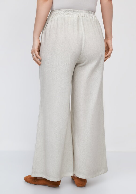 Брюки изо льнаГородская прохлада шир.  580, рис. 3