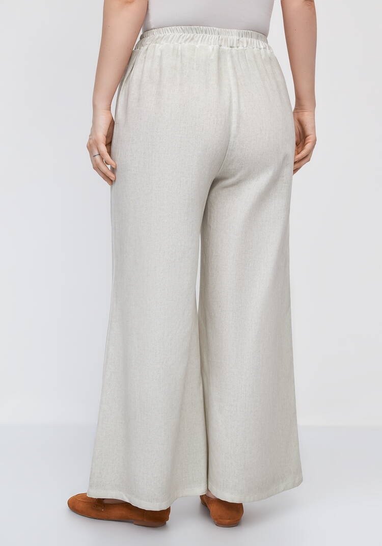 Брюки изо льнаГородская прохлада шир.  750, рис. 3