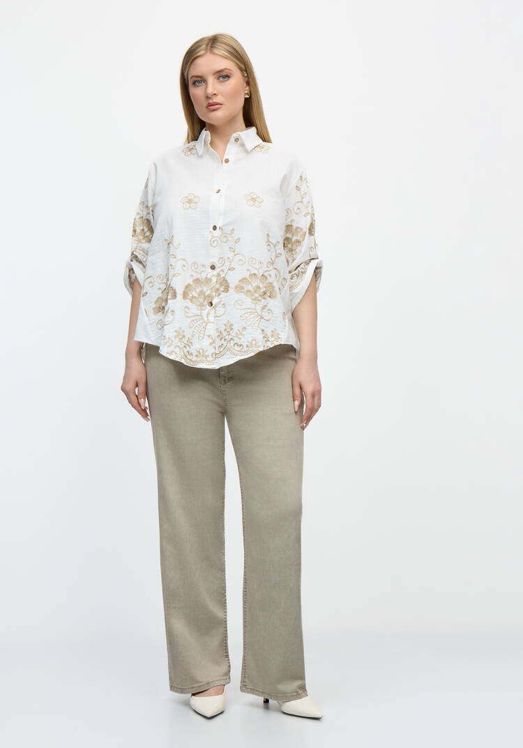 Блуза Цветочная симфония шир.  750, рис. 8