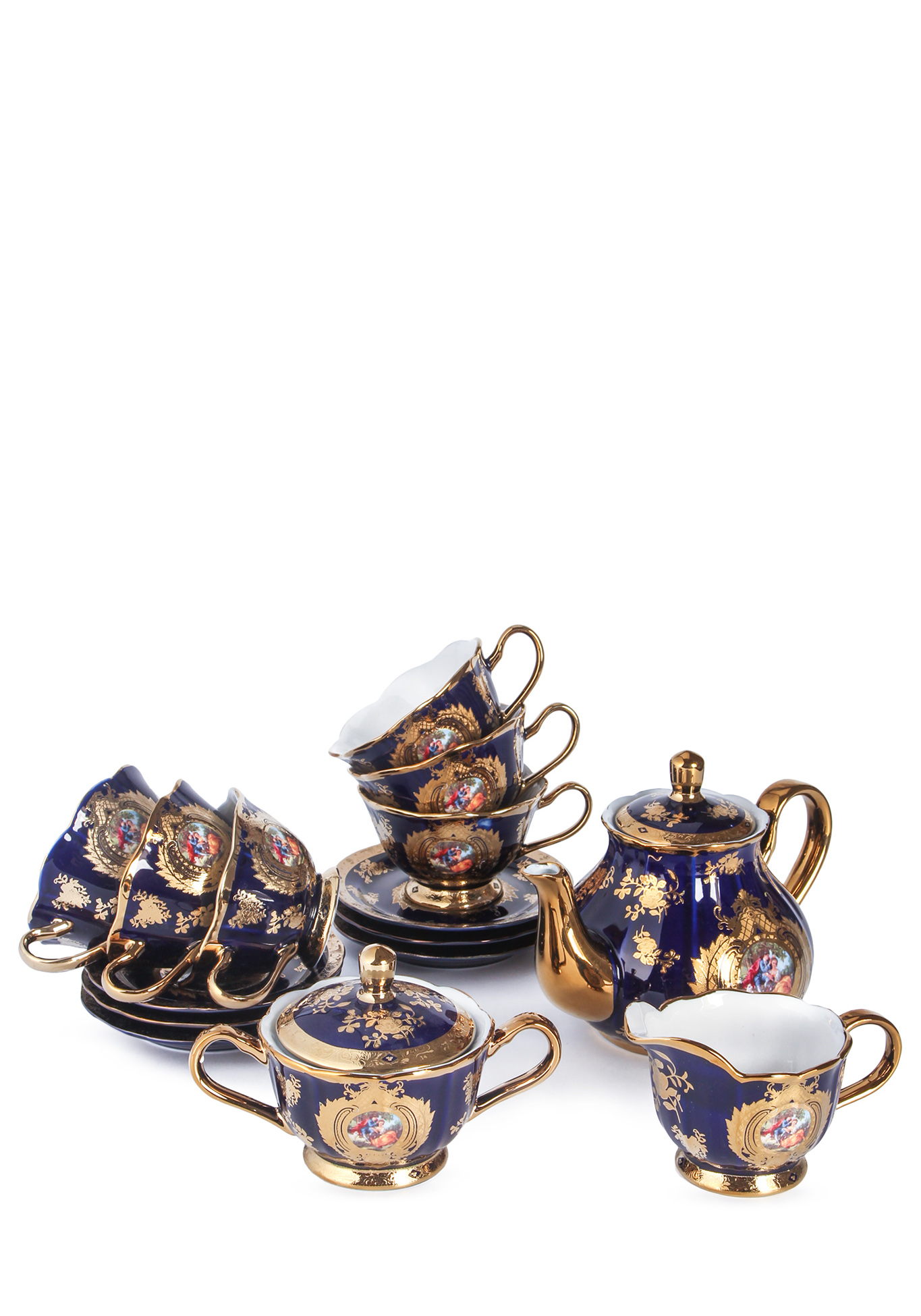 Чайный сервиз  на 6 персон, 15 предметов сервиз чайный thun 1794 яна серый мрамор на 6 персон