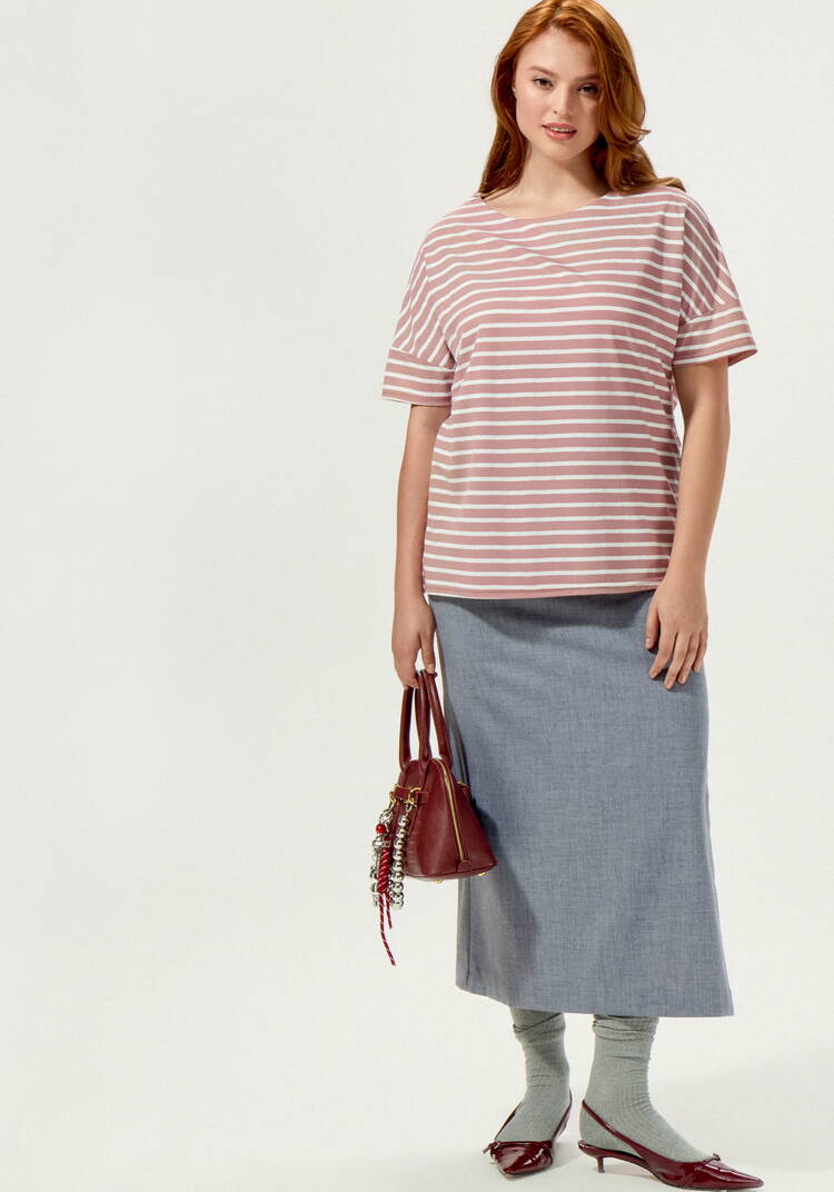 Футболка в горизонтальную полоску шир.  750, рис. 7