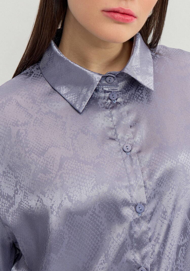 Блуза из шелка со змеиным принтом шир.  750, рис. 11