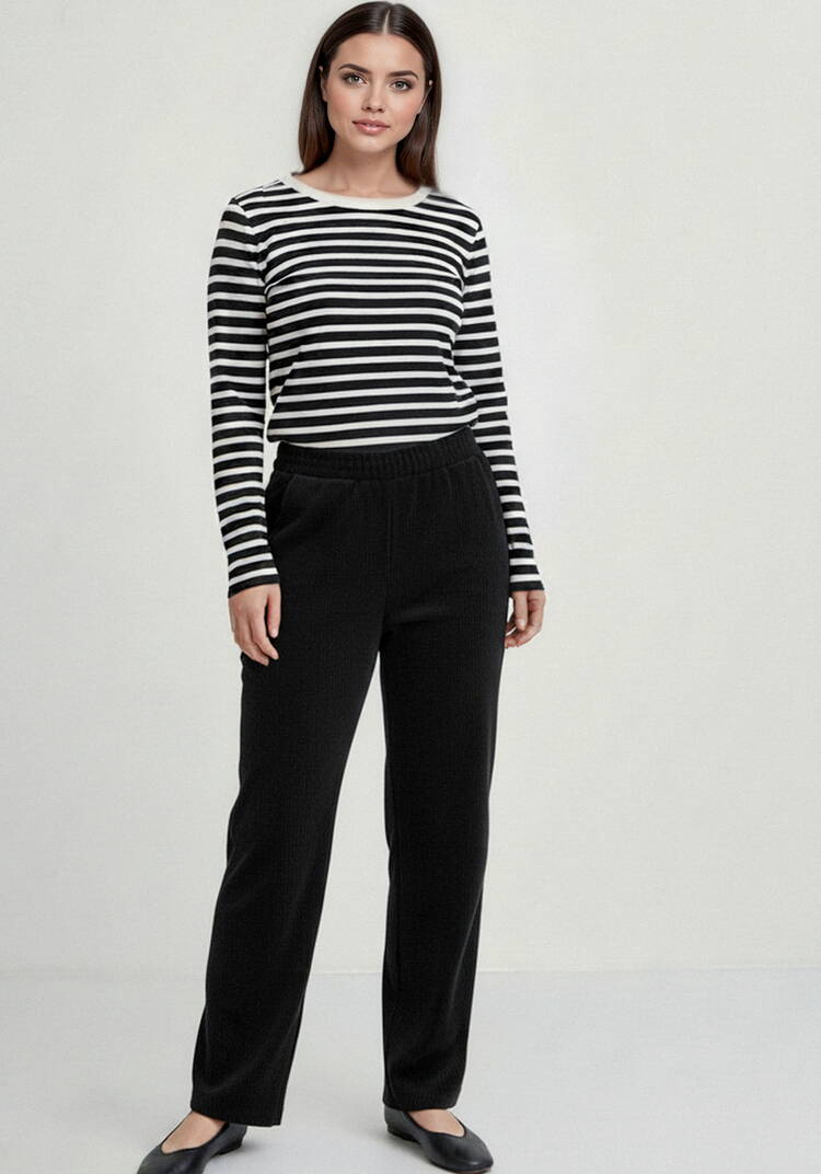 Брюки из микровельвета с начёсом шир.  750, рис. 25