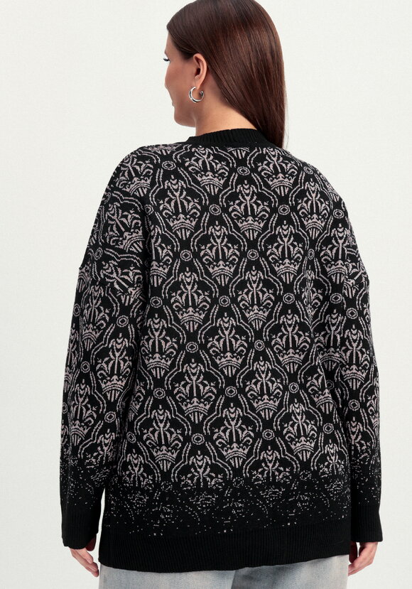 Кардиган с узорами и эффектом деграде шир.  580, рис. 3