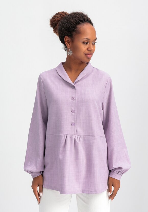 Блуза с шалевым воротом шир.  580, рис. 20