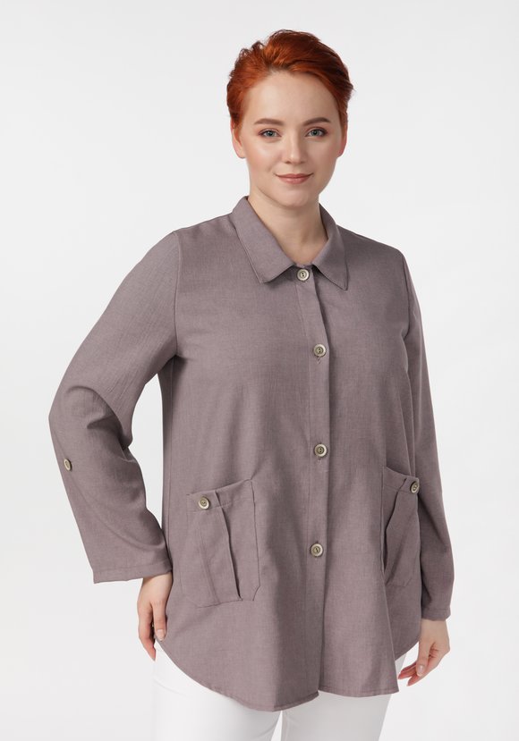 Блузка длинный рукав Элиза шир.  580, рис. 1