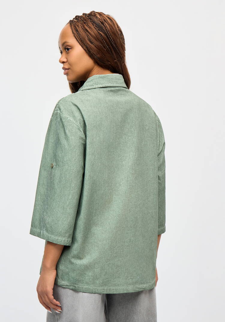 Рубашка с рукавом 3/4 и цветочным узором шир.  750, рис. 3