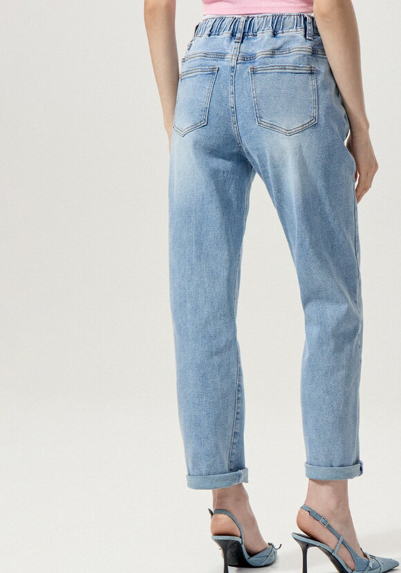 Джинсы с резинкой по поясу шир.  580, рис. 3