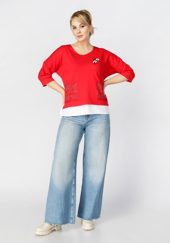 Свитшот женский с отделкой по низу Кристина шир.  580, рис. 4