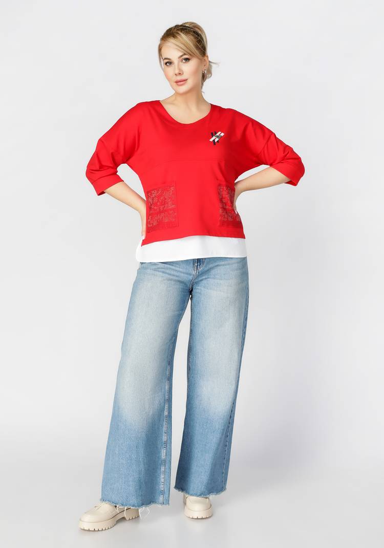 Свитшот женский с отделкой по низу Кристина шир.  750, рис. 4