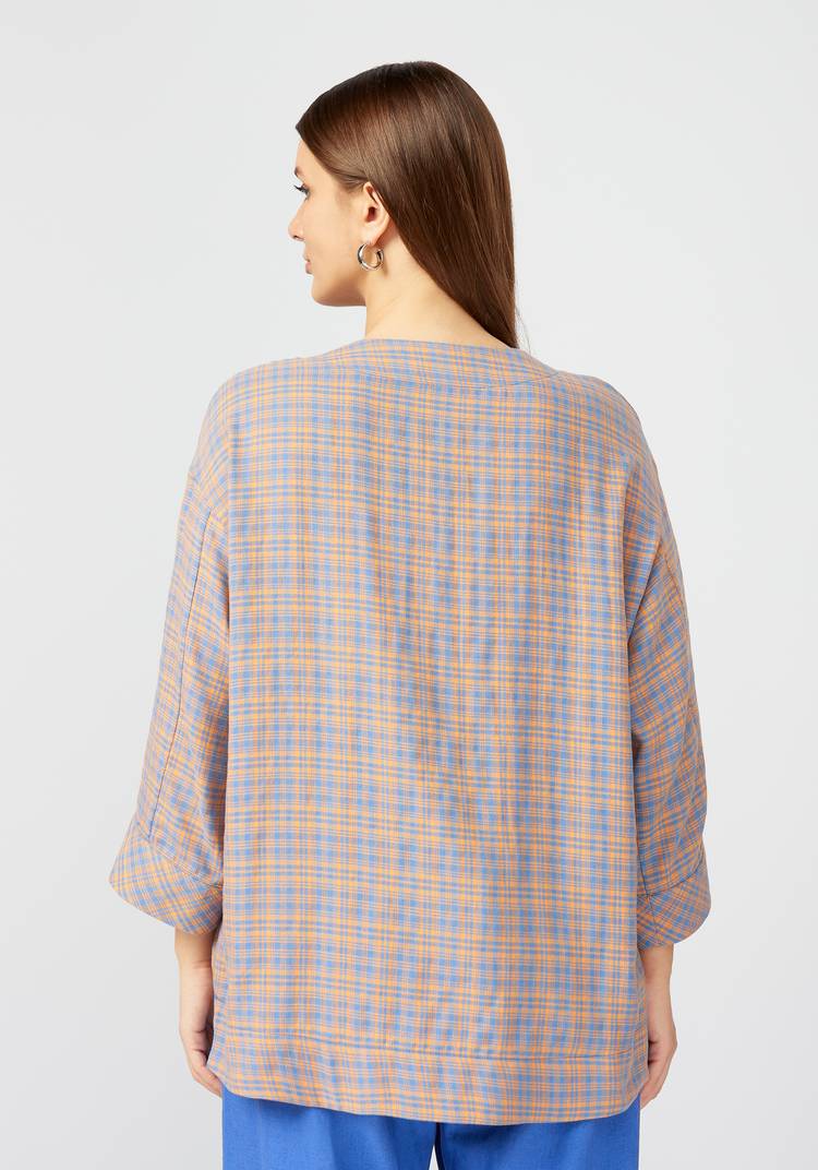 Пиджак в клетку из хлопка шир.  750, рис. 15