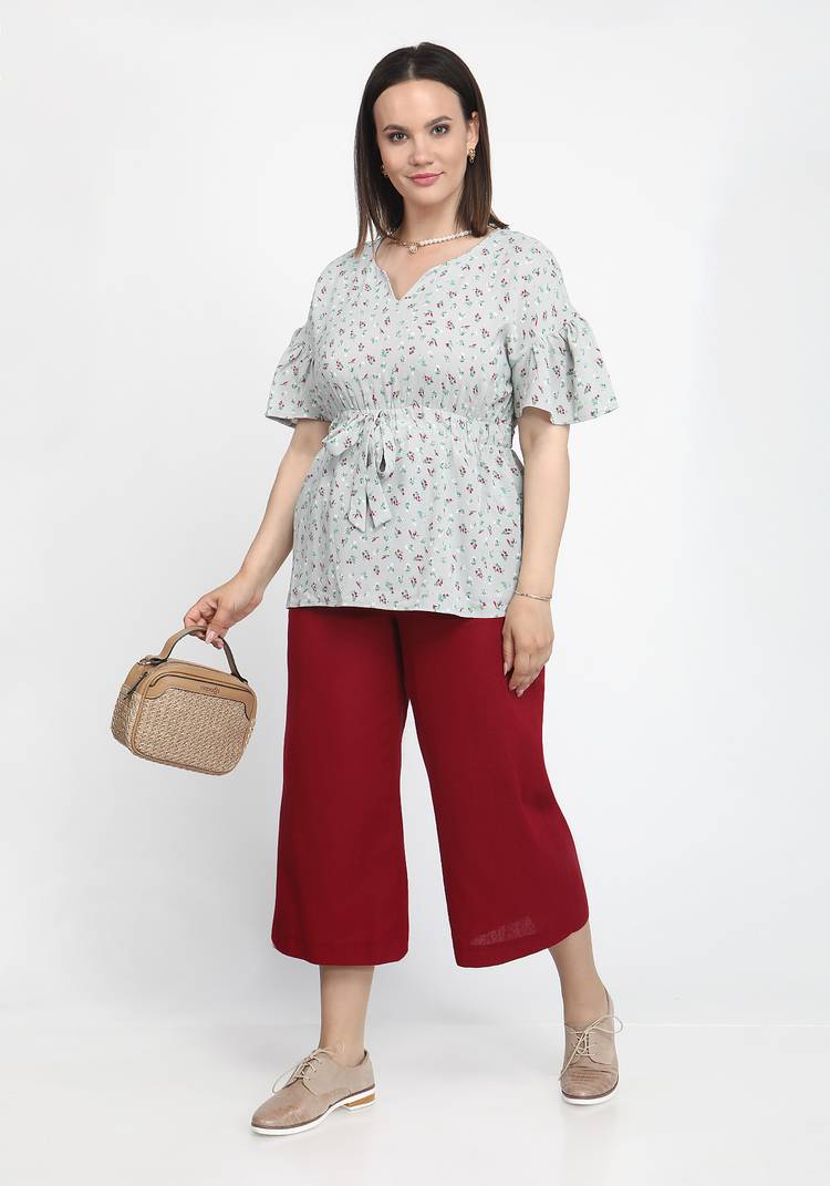 Блуза с рюшами на рукавах шир.  750, рис. 7