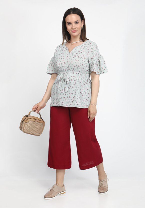 Блуза с рюшами на рукавах шир.  580, рис. 7