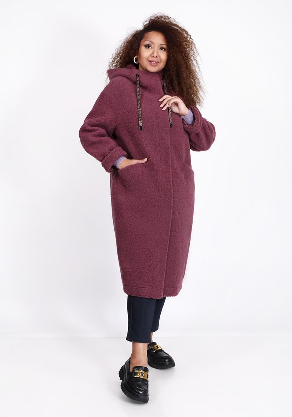 Пальто из шерсти мериноса с капюшоном шир.  580, рис. 1
