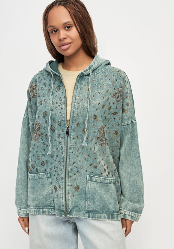 Джинсовая куртка Жемчужины росы шир.  580, рис. 14