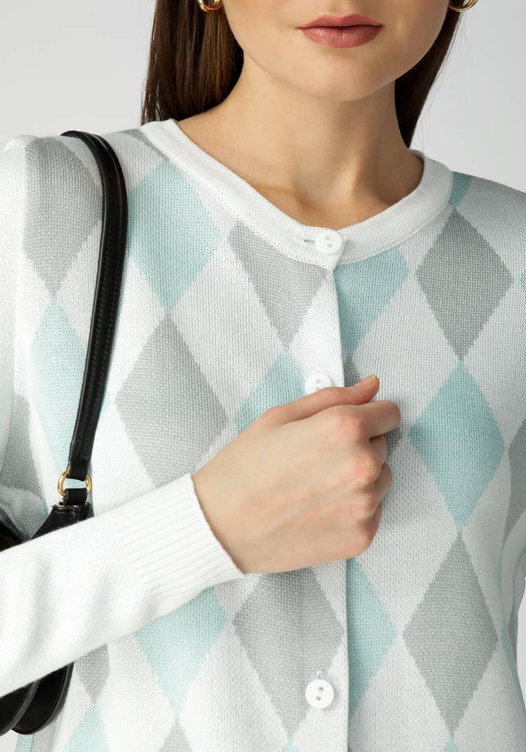 Кардиган с ромбами по полочке и спинке шир.  750, рис. 10