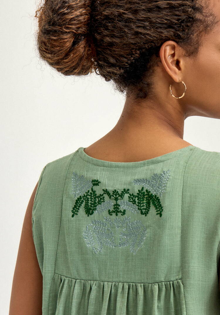 Блуза с вышивкой по переду и спинке шир.  750, рис. 22